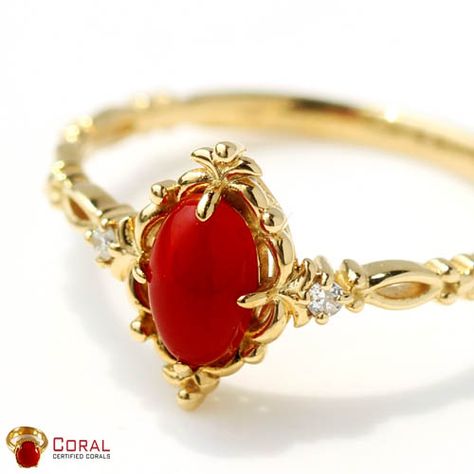 Natural occurring gemstone Red coral @ https://shop.coral.org.in/coral-gemstone-exporters-moonga-online/export-precious-red-coral-gemstone.html Coral Finger Ring Designs, Gold Rings Jewelry Design, Coral Stone Ring, Red Coral Ring, Stone Ring Design, Coral Jewelry Set, Ring Jewellery Design, Fancy Jewelry Necklace, Antique Gold Jewelry