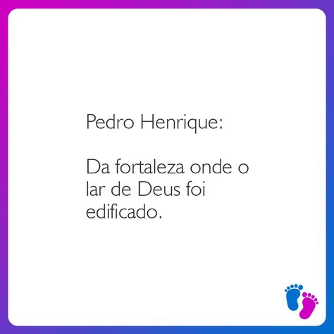 Compartilhe o significado do nome Pedro Henrique em sua rede social: Instagram, Facebook, X, LinkedIn, entre outras. Instagram, Fortaleza