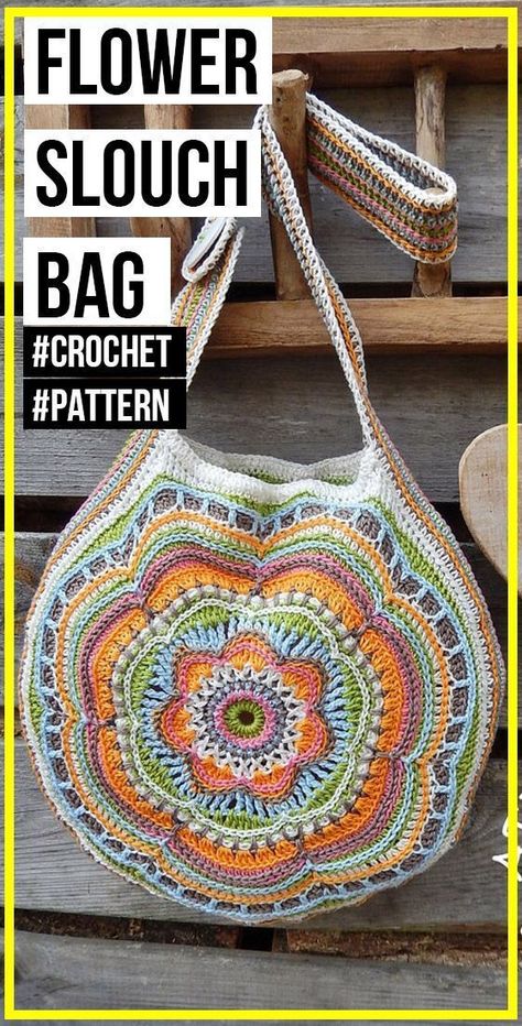 "Embark on a crafting adventure with Stitch Your Style, a collection of Crochet Patterns for Your New Bags that blend functionality with handmade charm. Whether you're into boho-chic totes, elegant clutches, or practical backpacks, these patterns cater to all styles and skill levels. Dive into detailed guides that empower you to create unique accessories tailored to your taste. Perfect for adding a personal touch to your wardrobe. #CrochetBags #DIYPatterns #CraftYourStyle #HandmadeAccessorieshtt Slouch Bag Pattern, Bags Knitted, Easy Crochet Bag, Sac Granny Square, Stitches Knitting, Slouch Bag, Slouch Bags, Bag Pattern Free, Crochet Market Bag