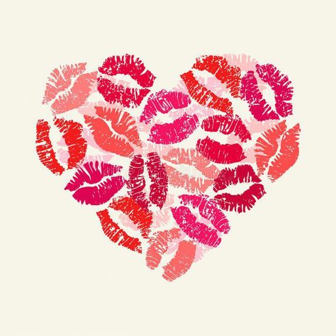 Heart with lipsticks prints. Vector for Valentines Day - Heart with lipsticks pr , #sponsored, #prints, #lipsticks, #Heart, #Day, #Valentines #ad Preppy Prints, Valentines Wallpaper Iphone, Valentine's Day Illustration, National Lipstick Day, Valentines Illustration, Lipstick Art, Art Of Love, Valentines Wallpaper, How To Apply Lipstick