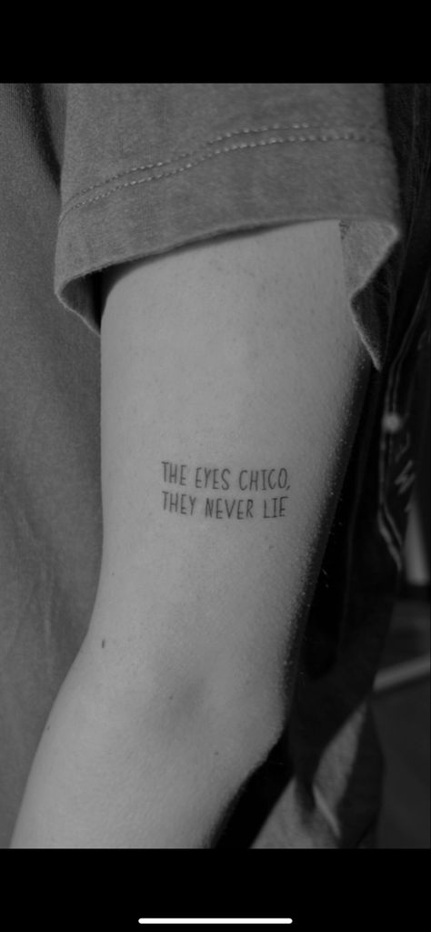 My perfect tattoo. Aesthetic. Minimalist. Just in love. Because, the eyes never lie #tattoo #aesthetic I Must Not Tell Lies Tattoo, Those Eyes Chico They Never Lie, Eyes Never Lie Tattoo, The Eyes Chico They Never Lie Tattoo, Minimalist Tattoo Aesthetic, The Eyes Chico They Never Lie, Eyes Never Lie, The Eyes Chico, Lyric Tattoos