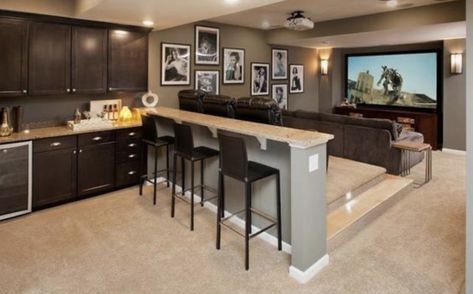 L Shape Basement Ideas, Basement Remodel Ceiling, L Shaped Basement, Fun Basement, Basement Remodel Ideas, Basement Remodeling Diy, Dry Basement, Small Basement Remodel, Rustic Basement