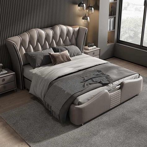 Source Postmodern Stainless Steel Frame Luxury White Leather Bed King Size Bed Frame Bed Room Furniture on m.alibaba.com White Leather Bed, Bed Room Furniture, Bed King Size, Sofa Design Wood, Frame Bed, Bed King, Sleeping Room, King Size Bed Frame, Leather Bed