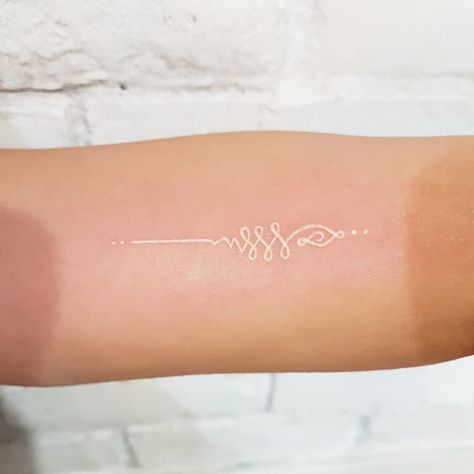 Unalome Tattoo by mauvaisgarconstattooshop Simplicity Tattoos, Unalome Tattoos, Minimalist Tattoo Meaning, Typography Tattoo, Unalome Tattoo, White Ink Tattoo, Wild Tattoo, Inspiration Tattoos, Delicate Tattoo