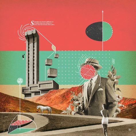 Andrew McGranahan's surreal & psychedelic collage art crafted from vintage magazines | Creative Boom Science Collage, History Collage, Surreal Collage, Architecture Collage, Collage Artwork, Collage Poster, Web Design Trends, Collage Illustration, Vintage Collage