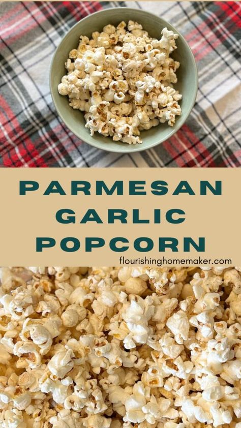 pin for parmesan garlic popcorn. Garlic Popcorn, Ranch Popcorn, Parmesan Popcorn, Popcorn Seasoning Recipes, Popcorn Recipes Easy, Easy Popcorn, Cheese Popcorn, Popcorn Mix, Popcorn Seasoning