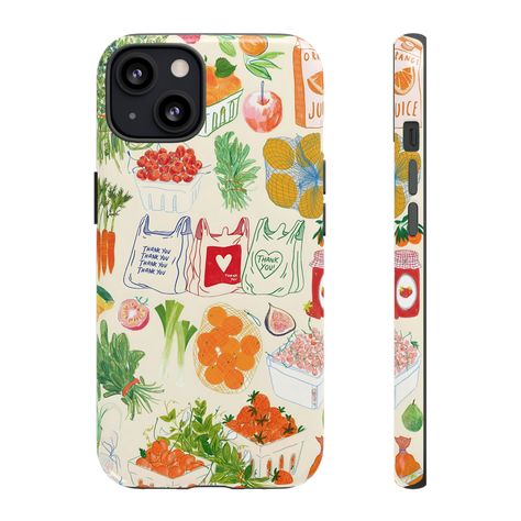 Fruit Aesthetic, Aesthetic Phone Case, Flower Phone Case, Samsung Phone Cases, Be Honest, Samsung Phone, Pretty Cool, Farmers Market, Cool Phone Cases