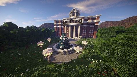 Voltz Courthouse Minecraft Project Minecraft Courthouse Ideas, Courthouse Minecraft, Minecraft Courthouse, Planet Minecraft, Minecraft Map, Minecraft Inspo, Minecraft Stuff, Minecraft Builds, Minecraft Projects