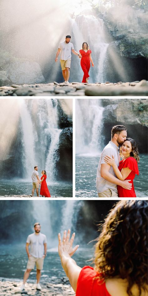 Pre Wedding Shoot Ideas Waterfall, Prewedding Photography Kerala, Couple Poses In Waterfall, Waterfalls Couple Photography, Falls Couple Photoshoot, Waterfall Pre Wedding Shoot, Pre Wedding Photoshoot Waterfall, Waterfall Poses Photo Ideas Couple, Waterfall Photography Couple