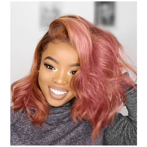 Pink Hair Color Ideas For Black Women, Rose Gold Hair Black Women, Lace Hair Accessories, Rose Gold Hair Accessories, Hair Color Rose Gold, 36th Birthday, Wine Hair, Birthday Inspiration, Blonde Bob Hairstyles