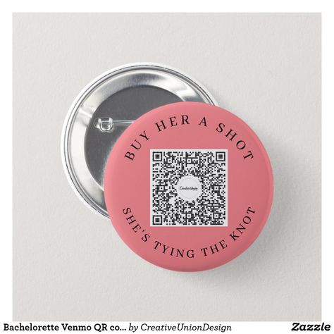 Qr Code Bachelorette Party, Buy The Bride A Drink Venmo On Car, Buy The Bride A Drink Venmo, Bachelorette Qr Code, Bachelorette Outfits Group, Venmo Bachelorette, Bachelorette Buttons, Bachelorette Party Outfits Group, Qr Code Ideas