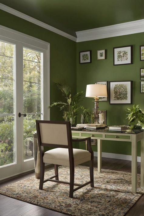 Step into the lush tranquility of Garden Patch (BM 2145-30). Unveil how this serene green hue enhances garden-inspired retreats, elevating interiors into soothing sanctuaries. #Ad #homedecor #homedesign #trendgirlApartment #Painthome #interiorarchitecture Wall Colors Green Room Colors
Bright Room office Colors
Apartment Renovation
Home office Remodeling
Modern Paint Colors
2024 Green Ceiling, Green Room Colors, Best Wall Paint, Modern Paint Colors, Girl Apartment, Modern Color Schemes, Office Remodel, Bright Rooms, Office Colors