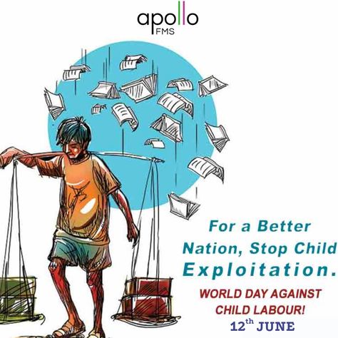 World Day against Child Labour . #WorldDayAgainstChildLabour #ChildLabour #ChildLabourDay #AntiChildLabourDay #ApolloFMS #Apollo Child Labour Quotes, Labour Quotes, Labor Quotes, World Day Against Child Labour, Child Rights, English Slogans, Theme Poster, Bengali Art, Postage Stamp Design