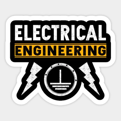 A funny electrical engineering shirt for electrical engineers, students, electricians and all who love electrical engineer designs. -- Choose from our vast selection of stickers to match with your favorite design to make the perfect customized sticker/decal. Perfect to put on water bottles, laptops, hard hats, and car windows. Everything from favorite TV show stickers to funny stickers. For men, women, boys, and girls. Electrical Engineering Sticker, Electrical Engineering Wallpaper, Electrical Engineering Logo, Mechanical Engineering Logo, Electrical Engineering Quotes, Electrical Logo, Electric Engineering, Engineer Hat, Electric Logo