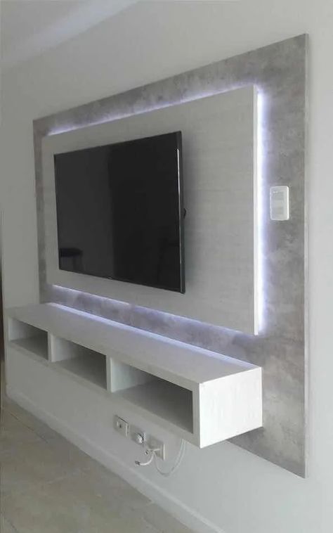 Tv Wand Design, Tv A Muro, Tv Wall Cabinets, Modern Tv Wall Units, Koti Diy, Sala Tv, Modern Tv Wall, Tv Wall Decor, Tv Design