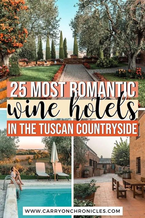 Are you looking to escape to the Tuscan countryside? Imagine waking up in one of the region’s most romantic wine hotels! These incredible Tuscany hotels and Tuscany villas are all located on or next to a vineyard, making them the perfect getaway for wine lovers and wine connoisseurs. Come uncover some of the best wine country hotels and hidden gem hotels in Tuscany and check out the awesome perks of staying in an unforgettable vineyard hotel! #wineresorthotel #tusanyitaly #romantichotelsinitaly Best Hotels In Tuscany, Tuscany Italy Travel Guide, Tuscany Italy Wineries, Wineries In Tuscany Italy, Best Wineries In Tuscany, Where To Stay In Tuscany Italy, Tuscany Honeymoon, Tuscany Agriturismo, Italy Vineyards