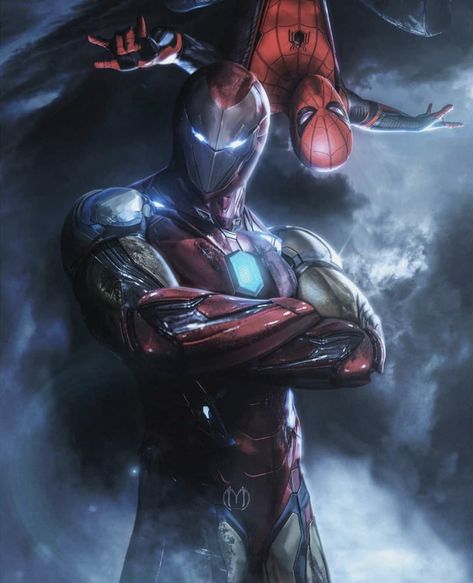 Art Spiderman, Iron Man Spiderman, Image Spiderman, Superhero Poster, Iron Man Wallpaper, Avengers Art, Iron Man Avengers, Iron Man Art, Iron Man Armor