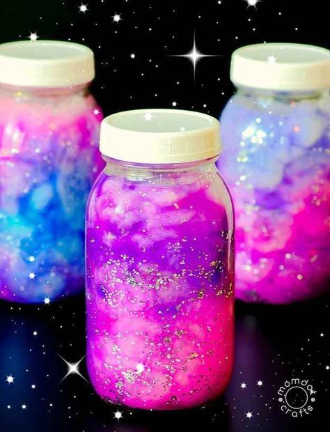 Fill a jar with a nebula. fun kids crafts, kid ideas, #kids #diy kids diy ideas Nebula Jars, Diy Galaxy Jar, Galaxy Jar, Diy Galaxy, Crochet Geek, Tokyo Disney Sea, Diy And Crafts Sewing, Jar Diy, Craft Wedding