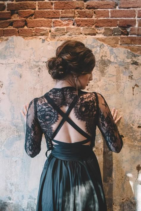 Wedding Dresses With Lace Sleeves, Dresses With Lace Sleeves, Black Photoshoot, Wedding Dress Topper, Witchy Wedding, Wedding Separates, Wedding Dresses With Lace, Long Sleeve Lace Top, Dress Topper