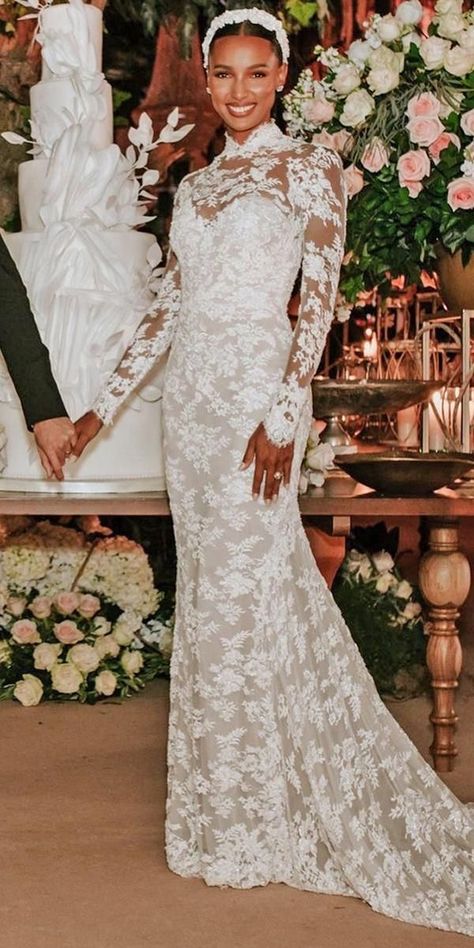 Wedding Dresses With Sleeves Lace, Dresses With Sleeves Wedding, Dress Tips, Sleeves Wedding Dresses, Lace Wedding Dresses With Sleeves, Wedding Dresses With Sleeves, Lace Wedding Dresses, Lace Wedding, High Neck