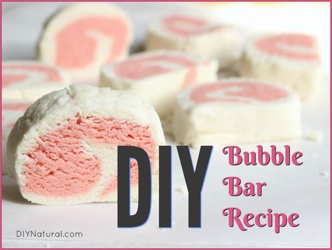 Diy Bubble Bar, Bubble Bar Recipe, Bath Tea Recipe, Diy Bubble Bath, Natural Bubble Bath, Wax Recipe, Bubble Recipe, Solid Bubble Bath, Bubble Bar