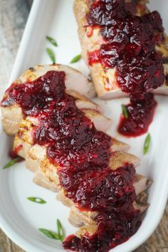 Roasted Pork Tenderloin with Chipotle-Cranberry Sauce Roasted Pork Tenderloin, Christmas Main Dishes, Roasted Pork Tenderloins, Mapo Tofu, Cranberry Sauce Recipe, Roasted Pork, Tenderloin Recipes, Pork Recipe, Pork Tenderloin Recipes