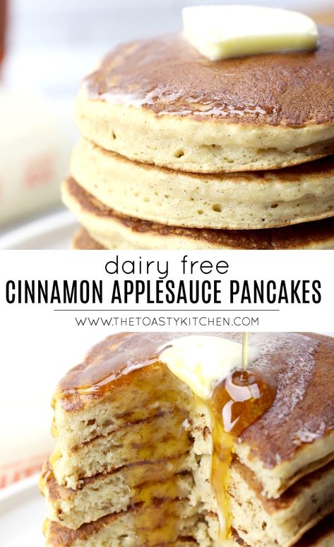 Apple Sauce Pancakes, Recipe Using Applesauce, Applesauce Pancakes, Baking With Applesauce, Cinnamon Applesauce, Dairy Free Pancakes, Breakfast Homemade, Healthy Pancake Recipes, Cinnamon Pancakes