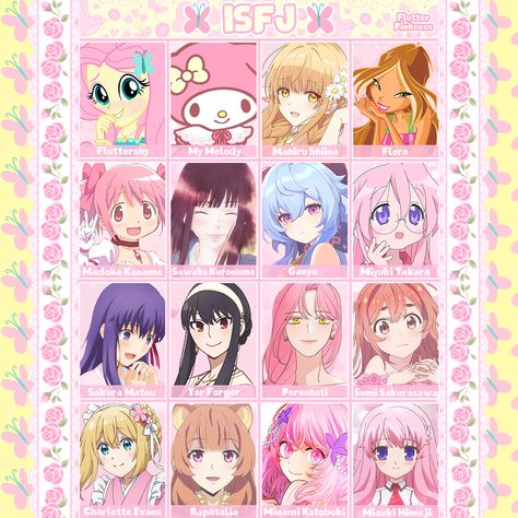 #isfj #anime #cartoons Isfj Anime Characters, Isfj Anime, Isfj Characters, Infj Characters, Isfj Personality, Infj Psychology, Fluttershy, Infj, Mbti