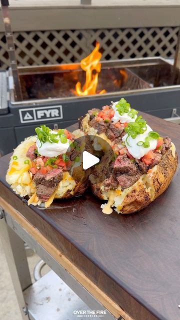 Carne Asada Baked Potato Recipe, Carne Asada Loaded Baked Potato, Carne Asada Potatoes, Carne Asada Baked Potato, Pan Fry, Jacket Potato, Baked Potato Recipes, Lime Peel, Loaded Potato