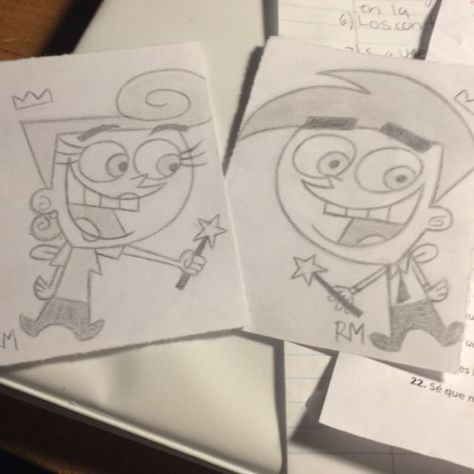 I got a request to draw the characters from the Fairly Oddparents, so here are Wanda and Cosmo :) ~Renee Moreno Cosmo And Wanda Drawing, Wanda And Cosmo, Cosmo E Wanda, Cosmo Und Wanda, Cosmo And Wanda, Fairly Oddparents, The Fairly Oddparents, Drawings Simple, Art Tips