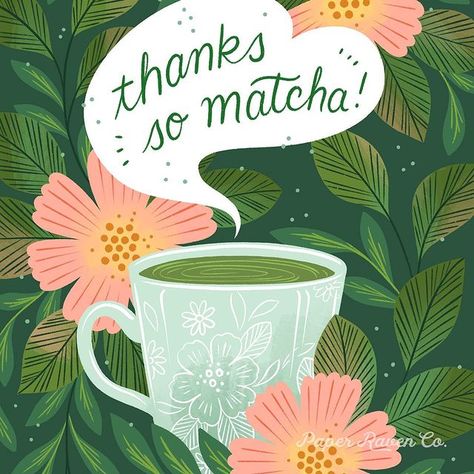 Green Matcha, Illustration Food, Positive Motivation, Bar Art, I Love You Quotes, Cat Quotes, Gratitude Quotes, Matcha Tea, Make Happy