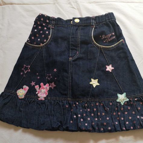 Kawaii Denim Skirt, Cutecore Aesthetic, Apple Bottom Jeans, Diy Skirt, Style Savvy, Kawaii Clothes, Colourful Outfits, Character Outfits, New Wardrobe