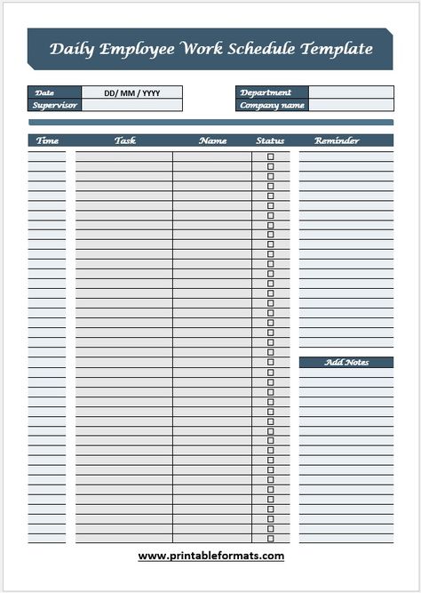 05 Free Employee Work Schedule Templates - Printable Formats Free Printable Weekly Work Schedule Templates, Work Schedule Template, Low Motivation, Business Case Template, Attendance Sheet, Course Schedule, Schedule Templates, Templates Free Design, Work Routine