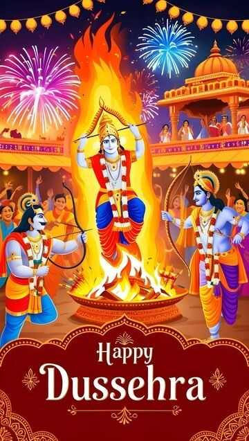 A poster with a picture of a deity with the words god god | Premium AI-generated image Dussehra Wishes, Hindu Festivals, The Words, Victorious, Graphic Resources, Quick Saves