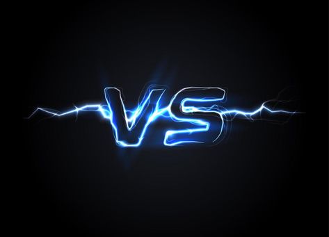 Versus VS logo. Battle headline template. Sparkling lightning design. Isolated vector illustration on black background. Headline Template, Blitz Design, Phoenix Images, Comic Frame, Pool Images, Funny Short Video Clips, Vs Logo, Hacker Wallpaper, Logo Design Video