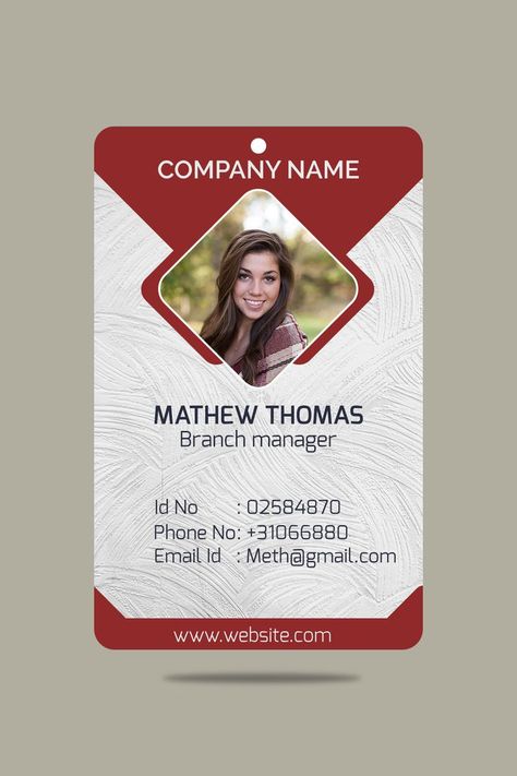 Download free creative identity card design template PSD. This identity card PSD template is for use any type of corporate companies and perfect for offices employees' id cards. I Card Design School, Id Design Card Employee, Employee Card Design Creative, Business Card Design Free Download, Identity Card Design Company, School Identity Card Design, Identity Card Design Creative, Employee Card Design, Company Id Card Design