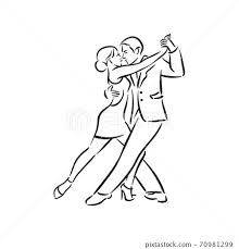 Argentine tango and salsa romance couple social... - Stock Illustration [70981299] - PIXTA Couple Dance Sketch, Argentine Tattoo, Dancing Couple Drawing, Tango Drawing, Dancing Sketch, Dancing Drawing, Romance Couple, Dancing Drawings, Dancing Skeletons