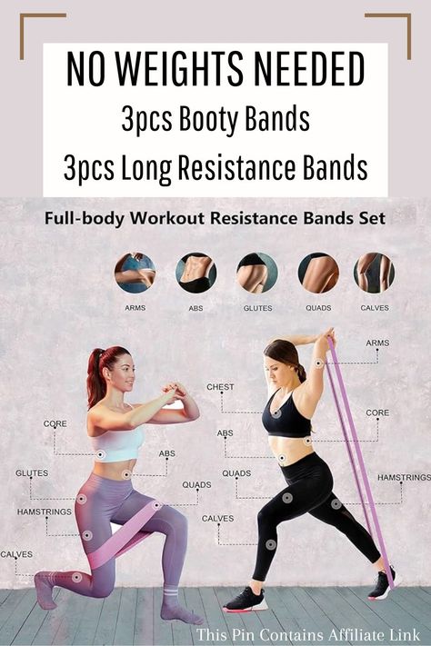 Your home gym can be weight free with this 3pcs Booty Bands, 3pcs Long Resistance Bands workout set! Long Band Workout, Long Resistance Band, Kettlebell Workouts For Women, Dumbbell Leg Workout, Resistance Bands Workout, Core Workout Gym, Free Weight Workout, Weights Workout For Women, Bands Workout