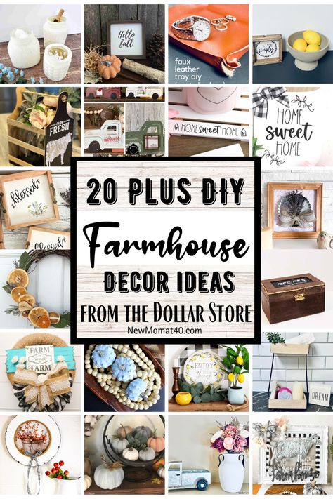 DIY Farmhouse Home Decor From the Dollar Store - New Mom at 40 Diy Paris Room Decor, Room Decor Dollar Tree, Diy Paris, Dollar Store Fall Decor, Patriotic Candles, Paris Room Decor, Fall Decor Signs, Mason Jar Sign, Dollar Tree Pumpkins