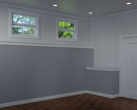 Basement With Ledge Half Walls, Basement Half Wall Ledge, Half Wall Ledge Ideas, Wall Ledge Ideas, Basement Half Wall Ledge Ideas, Half Wall Ledge, Half Wall Decor, Basement Wall Colors, Framing Basement Walls