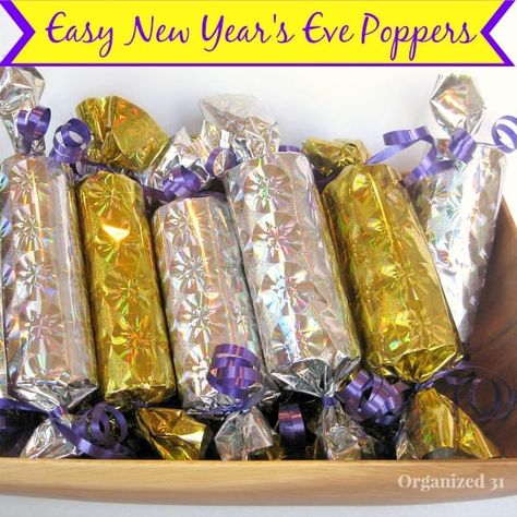 Easy New Year's Eve Poppers - Organized 31 After Christmas Sales, New Year Diy, Beer Party, Holiday Crafts For Kids, Repurposed Items, Celebration Quotes, New Year’s Eve, New Years Decorations, New Year Celebration