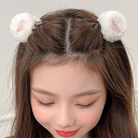 Small Hair Claw, Pointed Ears, Ear Hair, Hair Claws, Winter Hair, Cat Ear, Bear Stuffed Animal, Women's Hair, Animal Ears