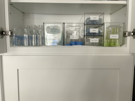 📣 Calling all parents! If you are struggling with organizing your baby bottles in the kitchen The Home Edit line from WalMart is fantastic to be able to sort, stack and keep your bottles in order. How do you organize the baby items in your kitchen?  #OrlandoOrganizer #WinterparkOrganizer #WinterGardenOrganizer #Longwood #DeclutterOrlando #ClosetOrganization #OrlandoHomeOrganizer #OrlandoProfessionalOrganizer Bottle Storage Baby, Bottle Organization Baby, Bottle Organization, Baby Bottle Organization, Baby Cabinet, Baby Bottle Storage, Home Edit, The Home Edit, Bottle Storage