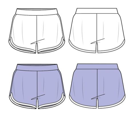 Flat Sketches, Boyfriend Shorts, A Drawing, Premium Vector, Graphic Resources, Sketch, Drawings