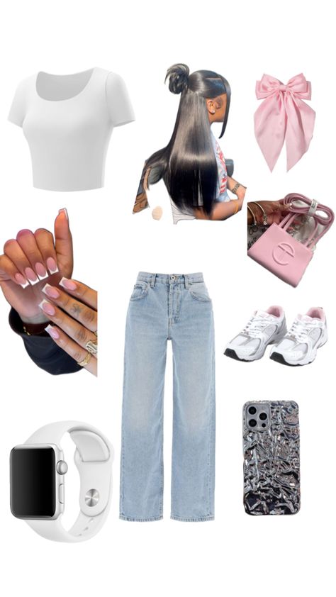 Cute Outfit With New Balance, Outfit With New Balance, Highschool Fits, Fly Fits, Jade West, Girly Bags, Cute Lazy Day Outfits, Cute Lazy Outfits, Quick Outfits