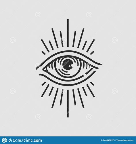 Third Eye Logo, Third Eye Symbol, Seeing Eye Tattoo, Eye Vector, All Seeing Eye Tattoo, Tattoo Line, Light Logo, Eye Logo, Eye Symbol