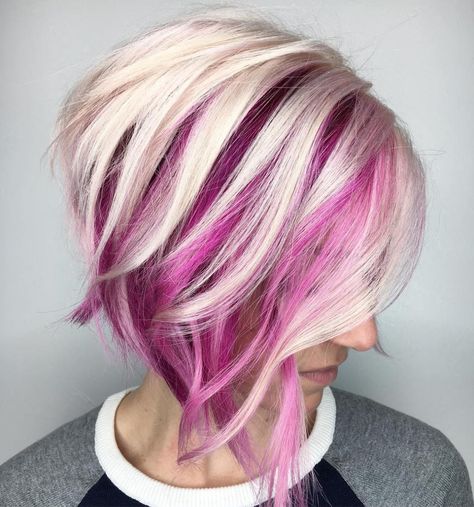 White Hair, Pink Hair, Blonde Hair, Blonde, Hairstyles, Grey, Hair, Pink, White