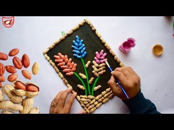 Peanut Shells Craft Ideas, Best Out Of Waste Painting, Peanut Shell Art, Peanut Art Crafts, Best Out Of Waste Pista Shells, Art Out Of Waste Creative, Best From Waste Ideas For Competition, Peanut Shell Craft Ideas, Easy Best Out Of Waste Ideas