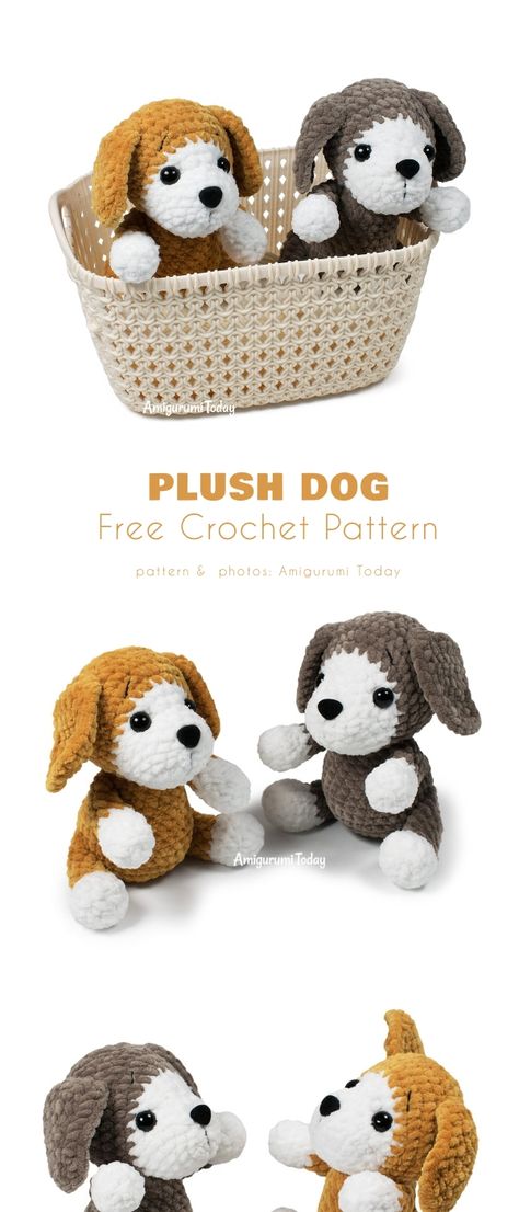 Little Puppy Free Crochet Patterns Easy Dog Amigurumi Free Pattern, Crochet Toys For Dogs Free Pattern, Loaf Dog Crochet Pattern Free, Mini Dog Crochet Pattern Free, No Sew Dog Crochet Pattern, Crochet Dog Lovey Free Pattern, Amigurumi Puppy Free Pattern, Easy Dog Crochet Patterns Free, Free Puppy Crochet Pattern