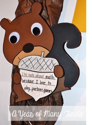 "I'm nuts about..." - simple and cute squirrel craft for fall fun! Nuts About Reading Bulletin Board, Squirrel Template, Squirrel Craft, Fall Vocabulary, October School, Fall Lesson Plans, Fall Centers, November Crafts, Fall Lessons